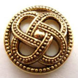 B14827 21mm Pearl and Gilded Antique Gold Poly Shank Button - Ribbonmoon