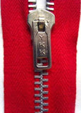 Z1818 25cm Red YKK Metal Teeth No.5 Open End Zip - Ribbonmoon