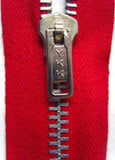 Z1818 25cm Red YKK Metal Teeth No.5 Open End Zip - Ribbonmoon