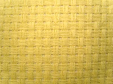 Embroidery Matting (Binca) Block Weave, Lemon 25cm x 35cm, 7 holes per inch. - Ribbonmoon