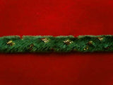 C223 8mm Bottle Green Mohair Effect Cord with a Metallic Gold Weave