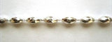PT19 3mm Metallic Silver Strung Pearl / Bead String Trimming - Ribbonmoon