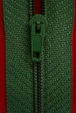 Z0780 35cm Deep Bottle Green Nylon No.3 Closed End Zip - Ribbonmoon