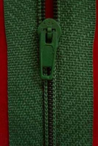 Z0780 35cm Deep Bottle Green Nylon No.3 Closed End Zip - Ribbonmoon