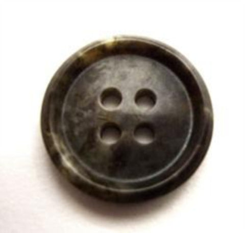 B10431 19mm Mixed Greys Glossy Marble Effect 4 Hole Button - Ribbonmoon