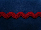 RIC36 11mm Claret Ric Rac Braid - Ribbonmoon