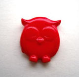 B14064 16mm Red Owl Shaped Novelty Shank Button - Ribbonmoon