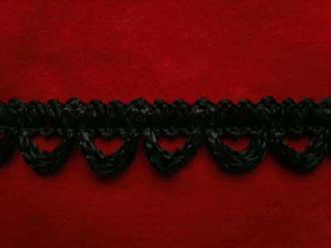 BLOOP02 14mm Black Viscose Bridal Button Looping - Ribbonmoon