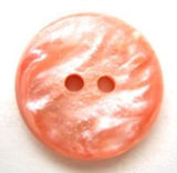 B8151 19mm Tonal Peachy Pink Vivid Shimmer Nacre Effect 2 Hole Button - Ribbonmoon