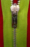 Z0922 54cm Lime Green Metal Teeth No.5 Open End Zip - Ribbonmoon
