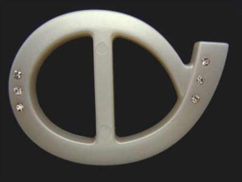 BK29 Pearl Plastic Slider Buckle with Diamante, 30mm Inside Width