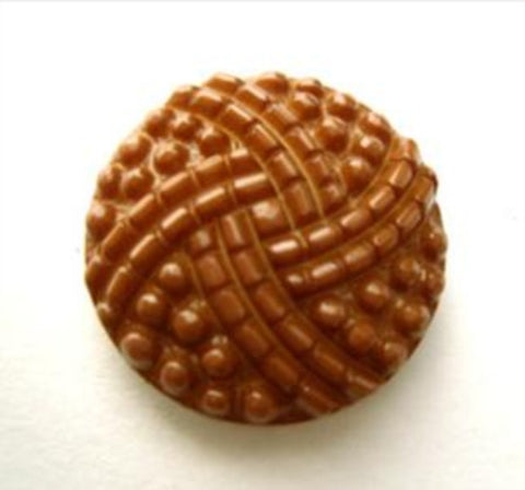 B15366 19mm Fawn Brown Textured Shank Button - Ribbonmoon