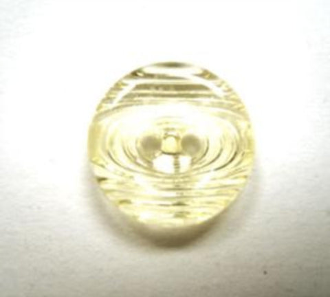 B11514 15mm Yellow Tinted Clear Glass Effect  2 Hole Button - Ribbonmoon