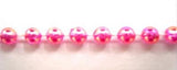 PT101 4mm Hot Pink Iridescent Strung Pearl / Bead String Trimming - Ribbonmoon