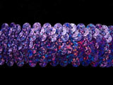 SQBRAID35 30mm Purple and Royal Hologram Elasticated Sequin Braid - Ribbonmoon