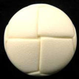B11628 23mm Ivory Leather Effect "Football" Shank Button - Ribbonmoon