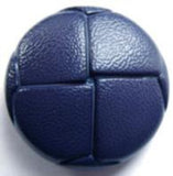 B12634 22mm Deep Blackberry Leather Effect "Football" Shank Button - Ribbonmoon
