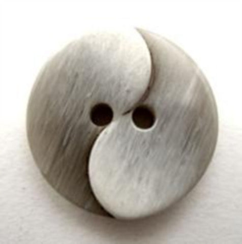 B12105 20mm Frosted Grey 2 Hole Button - Ribbonmoon