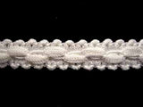 FT1217 12mm White and Bridal White Braid Trim - Ribbonmoon