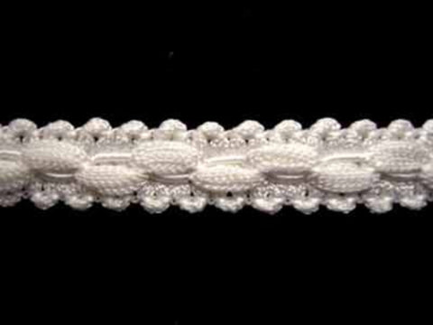 FT1217 12mm White and Bridal White Braid Trim - Ribbonmoon