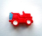 B17792 17mm Red Car Shaped Novelty Shank Button