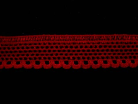 L214e 13mm Scarlet Berry Red Elasticated Underwear Lace - Ribbonmoon