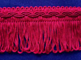 FT171 45mm Pale Wine Looped Fringe on a Decorated Braid - Ribbonmoon
