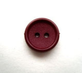 B13728 14mm Burgundy Matt Centre 2 Hole Button - Ribbonmoon