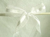 R5927 26mm White Sheer Ribbon with a 7mm Grosgrain Centre Stripe - Ribbonmoon
