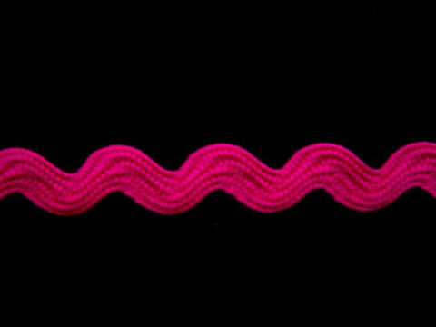 RIC84 9mm Deep Shocking Pink Ric Rac Braid - Ribbonmoon