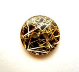 B13946 15mm Black and Gold Under a Clear Surface 2 Hole Button - Ribbonmoon
