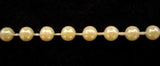 PT127 4mm Pale Primrose Iridescent Strung Pearl / Bead String Trimming - Ribbonmoon