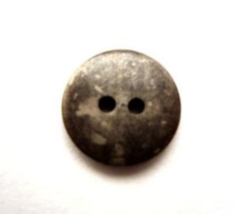 B13507 15mm Mottled Gun Metal Alloy 2 Hole Button