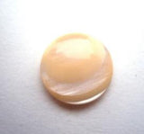 B16218 15mm Peach and Pearl Variegated Polyester Shank Button - Ribbonmoon