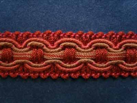 FT738 20mm Rusts and Beige Tough Braid, British Trimmings