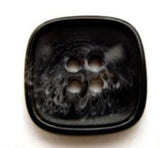 B10124 19mm Black and Natural 4 Hole Square Shaped Button - Ribbonmoon