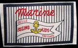 M174 85 x 55mm White-Navy-Red-Yellow-Sew on Label Motif, Anchor Kids
