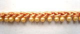 PT64 6mm Pineapple Beads on a Dusky Peach Woven Braid - Ribbonmoon
