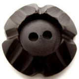B10709 22mm Black Soft Sheen Chunky 2 Hole Button - Ribbonmoon