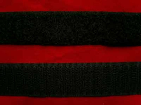 HL02 20mm Black Sew on Hook and Loop Fastening Tape - Ribbonmoon