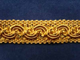 FT603 22mm Dull Pale Gold Braid Trimming