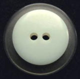 B17177 22mm Pale Aqua 2 Hole Button with a Transparent Rim - Ribbonmoon