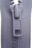 Z3555 YKK 28cm Mid Blue Grey Plastic Moulded Chunky Teeth No.6 Closed End Zip - Ribbonmoon
