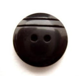 B13099 17mm Black Gloss 2 Hole Button - Ribbonmoon