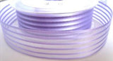 R7482 25mm Pale Iris Satin and Sheer Stripe Ribbon - Ribbonmoon