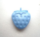 B16851 14mm Blue Strawberry Shaped Novelty Shank Button - Ribbonmoon