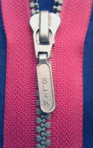 Z2378 76cm Hot Pink Chunky Plastic Teeth No.6 Open End Zip - Ribbonmoon