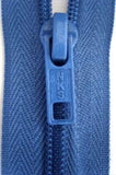 Z2764 59cm Dusky Blue Nylon No.5 Open End Zip - Ribbonmoon