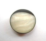 B9560 17mm Black and Pealised Buttton with a Hole Built into the Back - Ribbonmoon