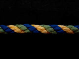 C074 6mm Crepe Cord, Dark Royal, Pale Leaf Green and Pale Butter Yellow - Ribbonmoon